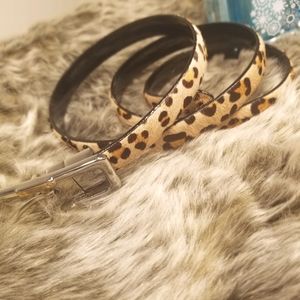 Ralph Lauren leopard print Calf Hair Belt